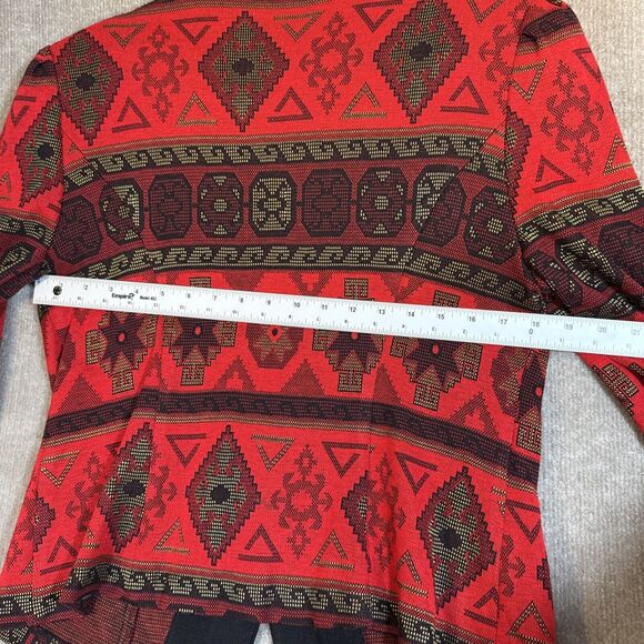 Tina Barrie Petites Jacket 12 USA L Southwest Print Cardigan Statement Sweater - Picture 10 of 10